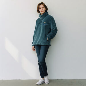 L.L.Bean Hi-Pile Fleece Pullover in a Teal - XL